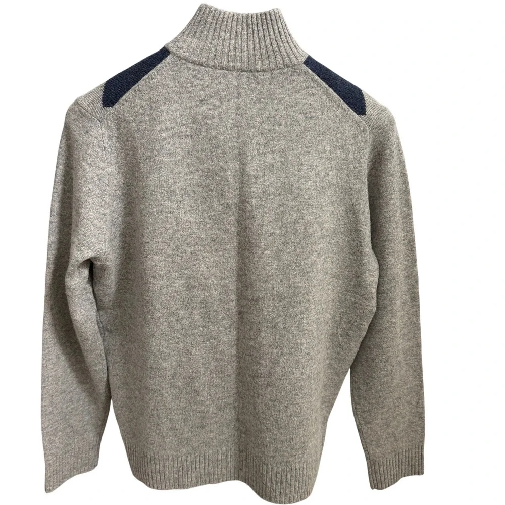 J.CREW Lambswool Argyle Quarter Zip‎ Sweater Large